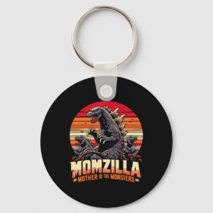 Funny Momzilla Mother Of Monsters Retro Birthday M Key Ring