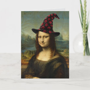 Funny Mona Lisa Halloween Card