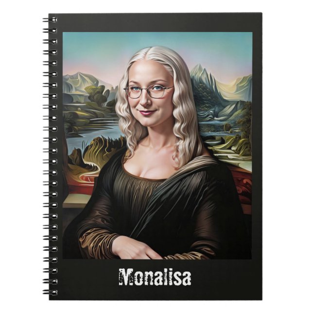 Funny Mona Lisa Notebook (Front)