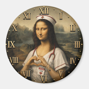Funny Mona Lisa Nurse RN & Nursing Office Decor Magnet