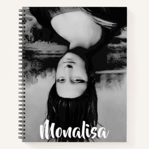 Funny Mona Lisa Parody Art & Mr, Bin Notebook