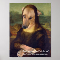Funny Mona Lisa Puppy Dog