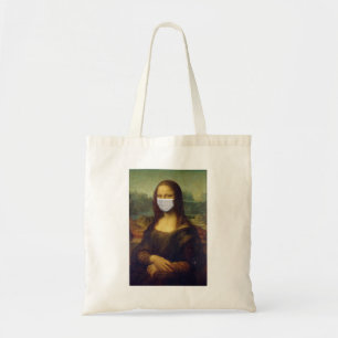 Funny Monalisa Wears Coronavirus Facial Mask Tote Bag