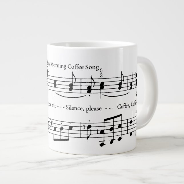 Funny Monday Coffee Song Mug (Front Right)