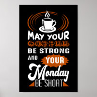 funny Monday coffee word art