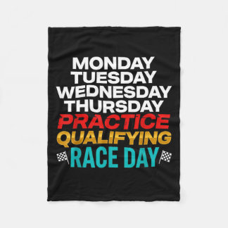 Funny Monday Tuesday Thursday Practice Qualifying  Fleece Blanket