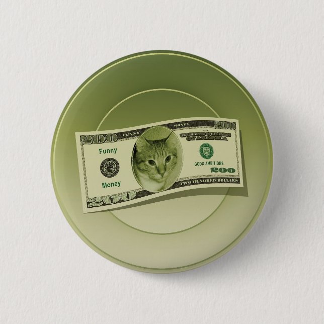Funny Money 6 Cm Round Badge (Front)