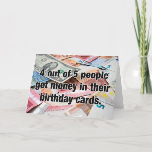 Funny Money birthday card