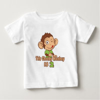 Funny Monkey 2 year old birthday