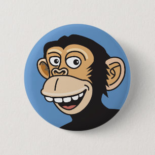 Funny MONKEY 6 Cm Round Badge