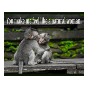 Funny Monkey Ape Gorilla Nemes with Funny Sayings Poster