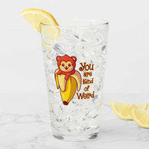 Funny Monkey Banana You Are Kind Of Weird Glass