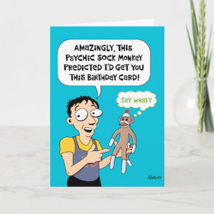 Funny Monkey Birthday Card