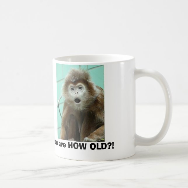 Funny monkey Birthday coffee mug (Right)