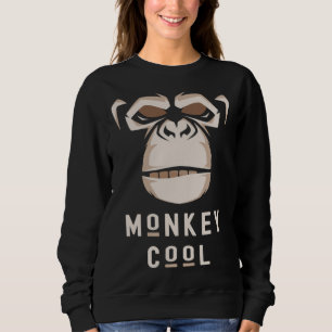 Funny Monkey Cool Fun Chimp Wild Primate Animal Sweatshirt