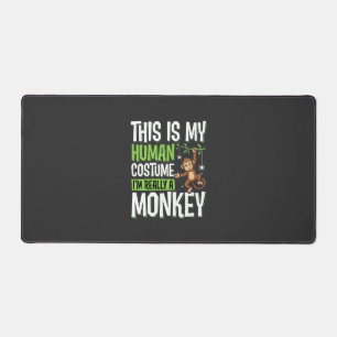 Funny Monkey Costume Halloween Vector Desk Mat
