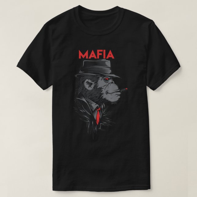 Funny Monkey  Gorilla Mafia  T-Shirt (Design Front)