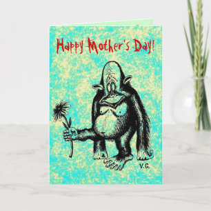 Funny monkey Happy Mother's day card