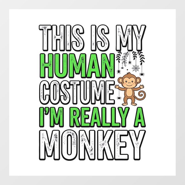Funny Monkey Human Costume Halloween Shirt Design_ (Sheet)