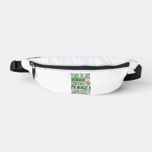Funny Monkey Human Costume Halloween Shirt Design_ Bum Bags