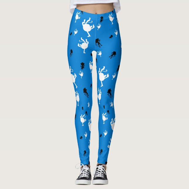 Funny Monkey Leggings – Playful Primate Print Yoga (Front)