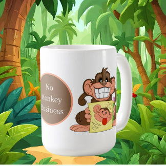 funny monkey lovers add text coffee mug
