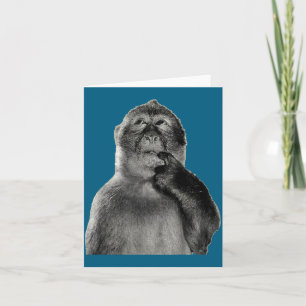 Funny Monkey Meme With Retro Odore Humor Art Style Card