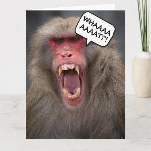 FUNNY MONKEY MILESTONE OLDE BIRTHDAY GREETING CARD