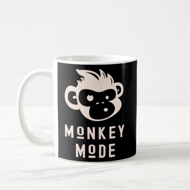 Funny Monkey Mode Cool Chimp Wild Primate Animal  Coffee Mug (Left)