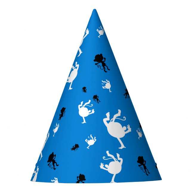 Funny Monkey Party Hat – Playful Primate Birthday  (Front)