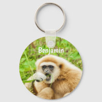 Funny Monkey Personalised Kids Name Keychain