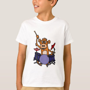 Funny Monkey Playing Drums T-Shirt