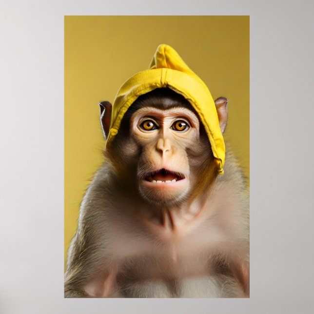Funny monkey portrait poster (Front)