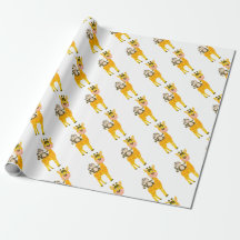 Funny Monkey Riding a Giraffe Cartoon