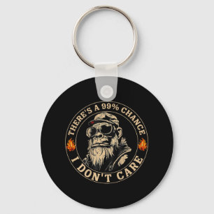 Funny Monkey Theres A 99% Chance I Dont Care (on B Key Ring
