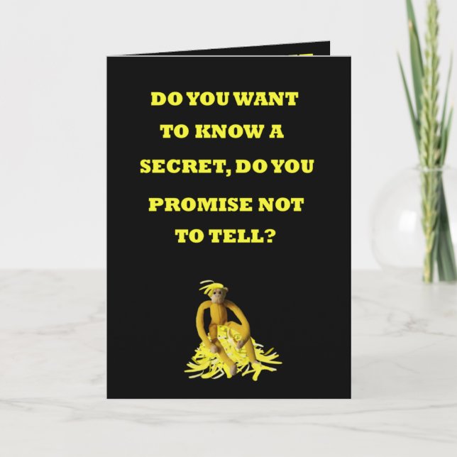 Funny monkey valentine's day holiday card (Front)