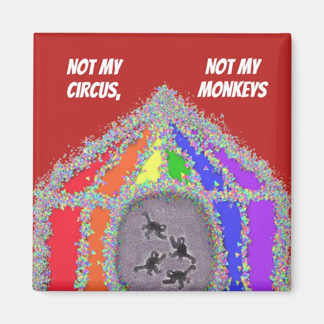 Funny monkeys  magnet (Front)