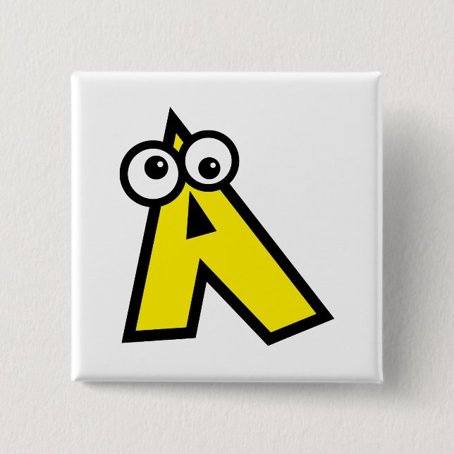 Funny Monogram Letter A 15 Cm Square Badge (Front)