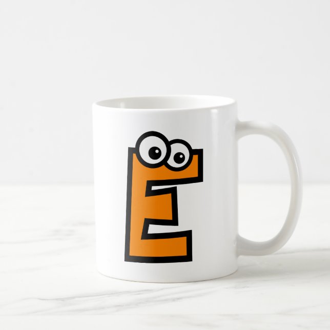 Funny Monogram Letter E Coffee Mug (Right)