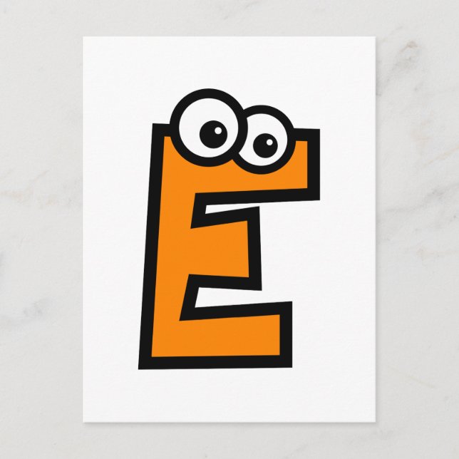 Funny Monogram Letter E Postcard (Front)
