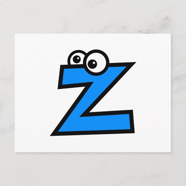 Funny Monogram Letter Z Postcard (Front)
