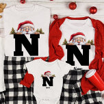 Funny Monogrammed Family Christmas Custom Santa T-Shirt<br><div class="desc">Get ready for some holiday fun with our Funny Monogrammed Family Christmas Custom Santa T-Shirt. This shirt is the ideal choice for families who want to celebrate Christmas with a playful twist and a personalised touch. Our monogrammed family Christmas shirt is fully customisable, allowing you to add your family members'...</div>