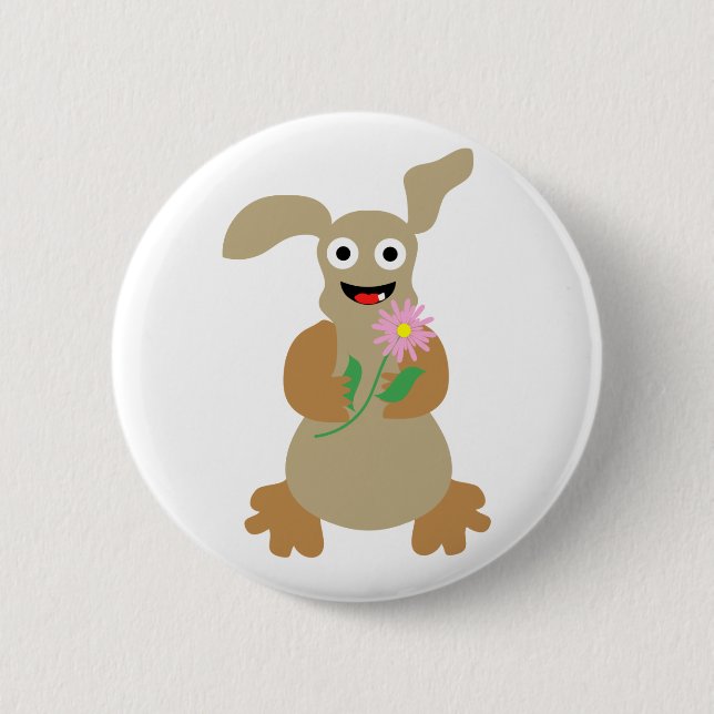 Funny monster 6 cm round badge (Front)