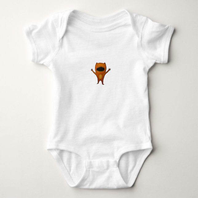 FUNNY MONSTER BABY ONE PIECE BODYSUIT (Front)