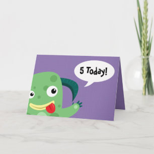 Funny monster customisable birthday card