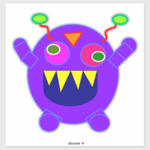 FUNNY MONSTER DIE-CUT STYLE DECAL STICKER FOR CAR