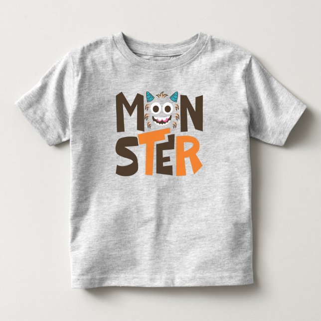 Funny Monster Face Typography Tee (Front)
