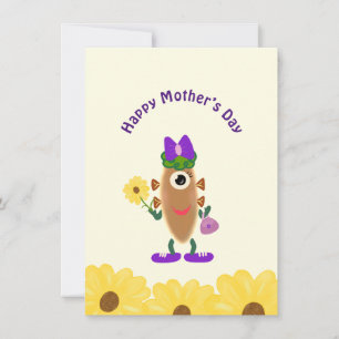 Funny monster Flat Holiday Card
