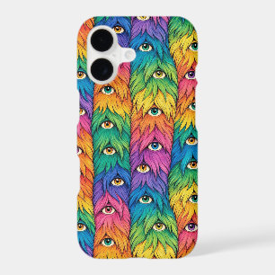 Funny Monster   Furry Rainbow Creatures Phone Case