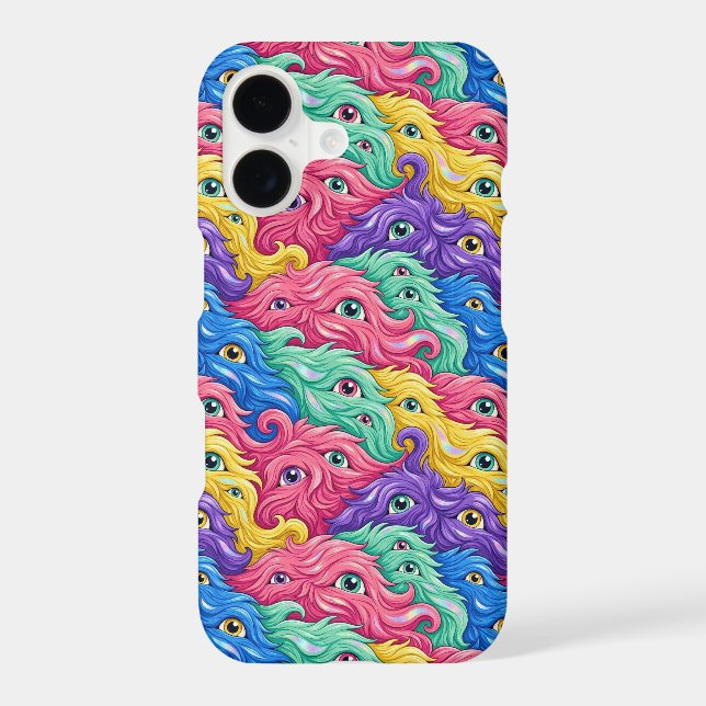 Funny Monster | Furry Rainbow Creatures Phone Case (Back)